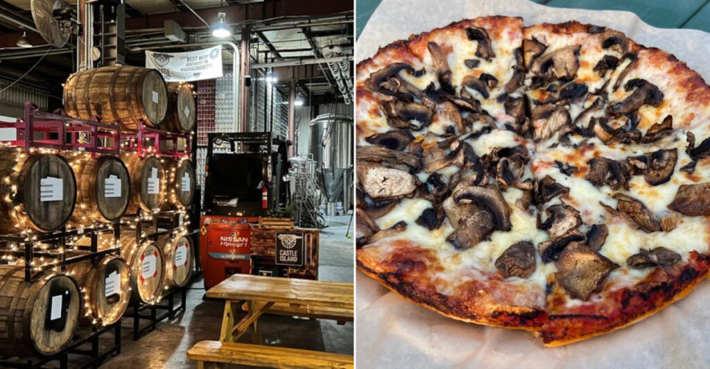 This Massachusetts Brewery Serves Award-Winning Bar Pizza Beside The Brewing Tanks