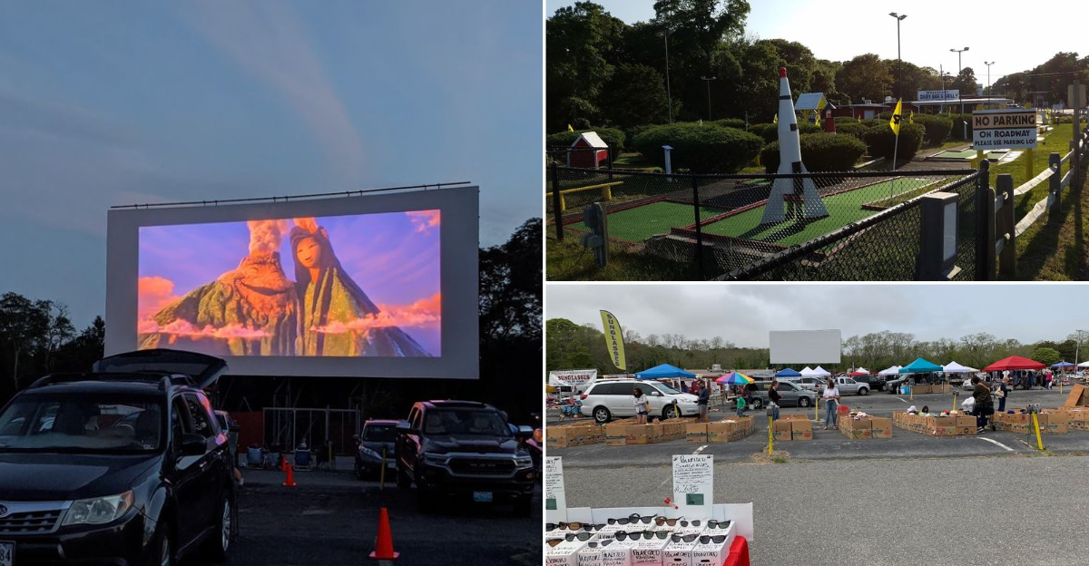 This Massachusetts Entertainment Complex Has Movies, Mini-Golf, And Cape Cod’s Biggest Flea Market