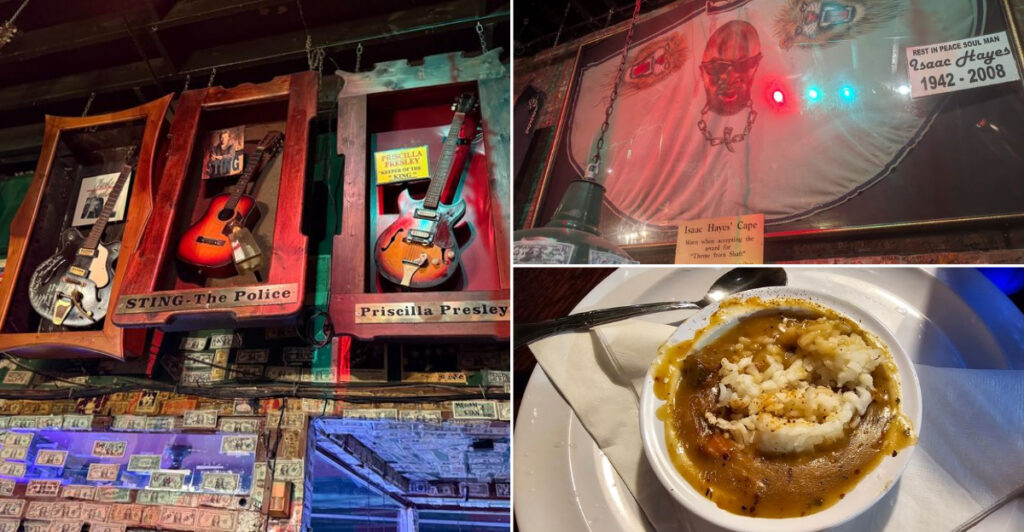 This Memphis Blues Cafe Combines Isaac Hayes’ Cape, 200 Signed Guitars and a two-time winner seafood gumbo