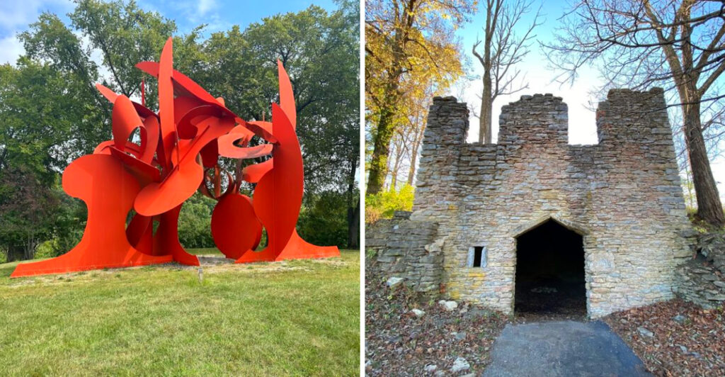 This Ohio Sculpture Park Lets You Drive Past Giant Works of Art on Rolling Hills