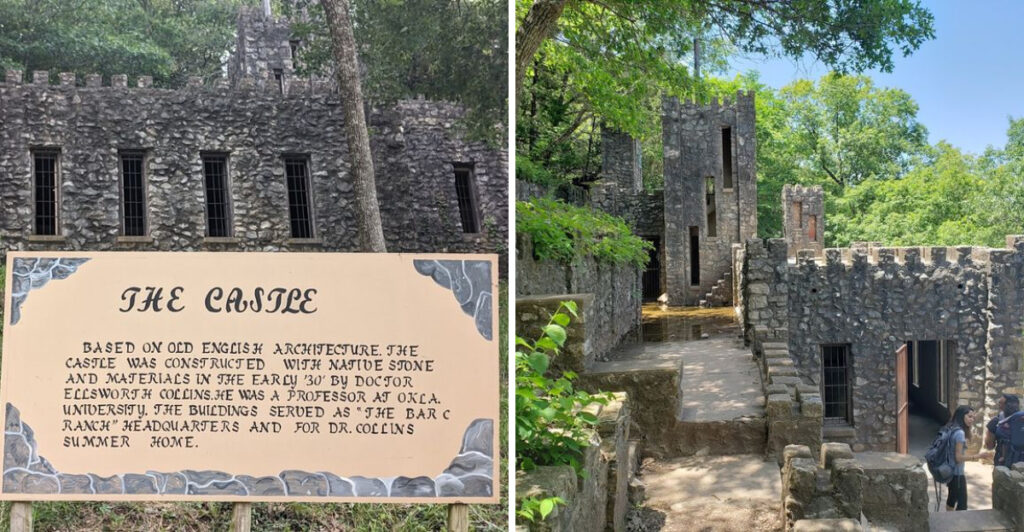This Oklahoma Castle Near Davis Has Stood Above a 77-Foot Waterfall Since the 1930s