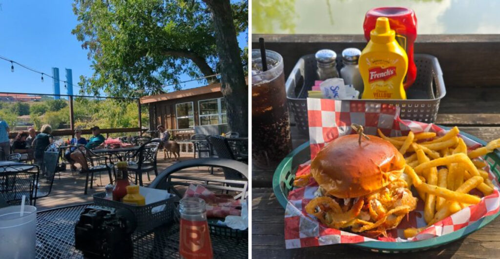 This Oklahoma Riverside Café Serves a Fresh-Ground Wichita Mountain Bison Burger