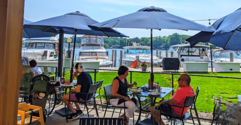 This Saugatuck Waterfront Spot Is Famous for Lobster Rolls, Perch Baskets, and Boat Views Right From Your Table