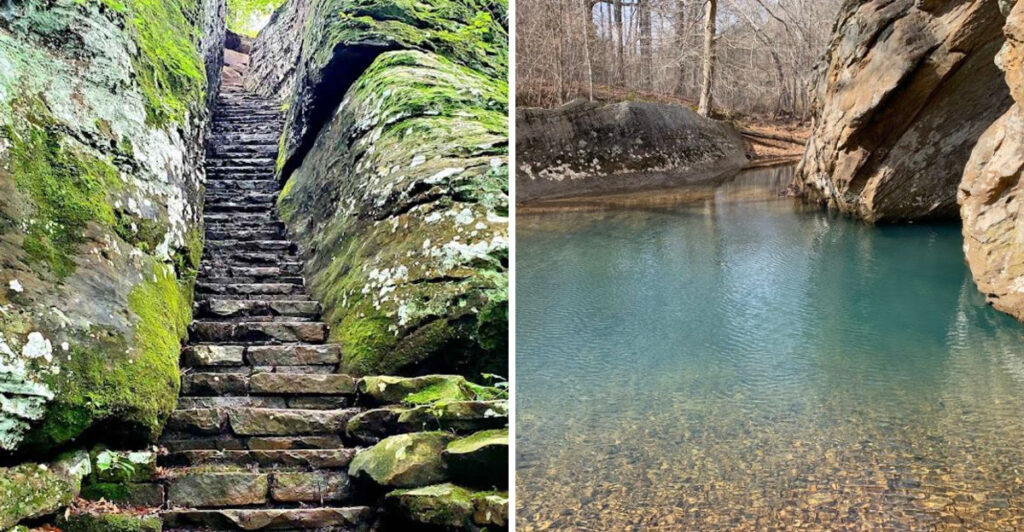 This Secret Stone Stairway Leads to One of Illinois’ Most Beautiful Swimming Holes