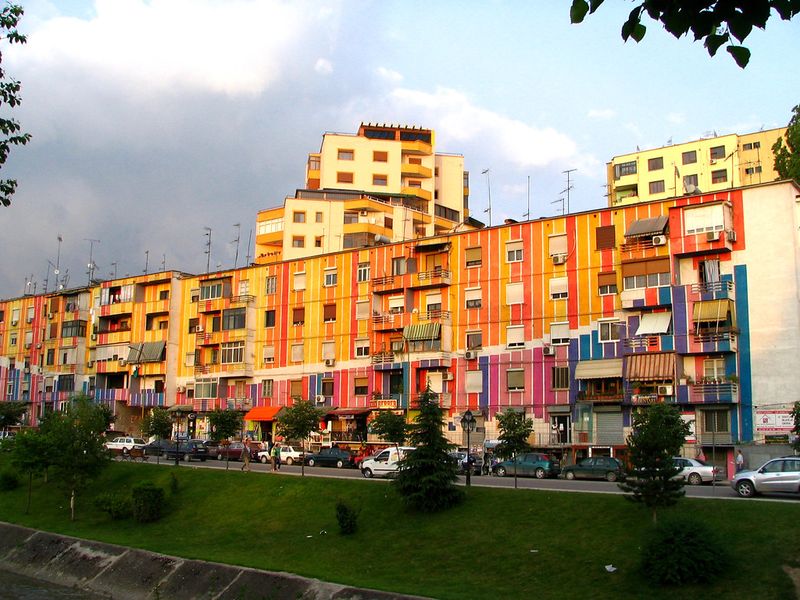 Tirana, Albania: Apartment Blocks Repainted As Urban Canvases