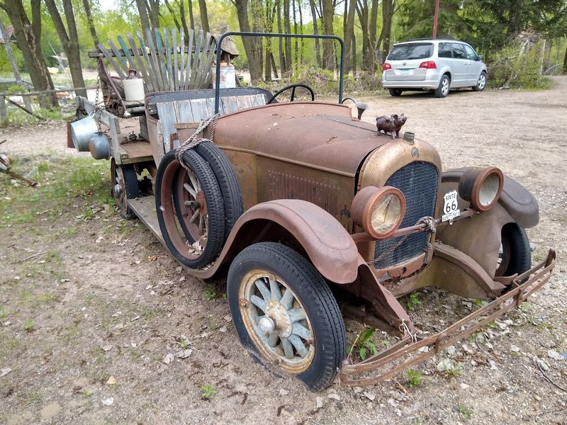 Vintage Cars Along the Driveway