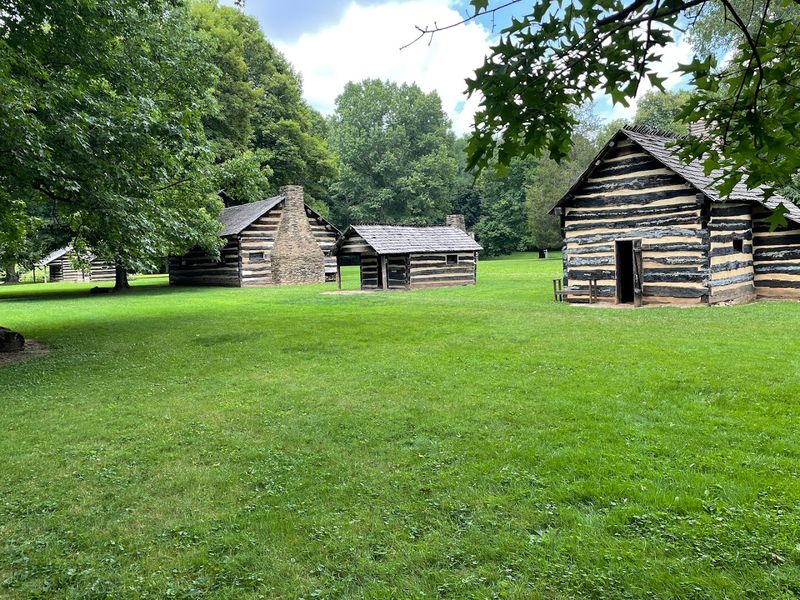 Walking Through the Reconstructed Log Cabin Village Walking Through the Reconstructed Log Cabin Village