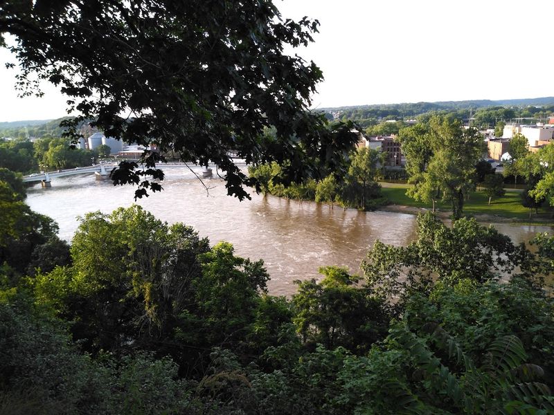 Where the Muskingum and Ohio Rivers Converge
