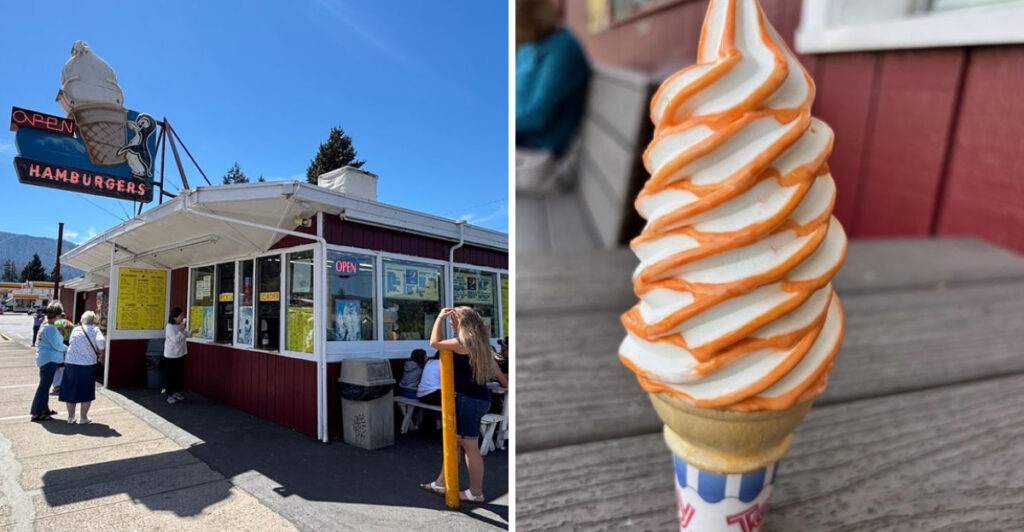 This Oregon Drive-In Is Famous for Foot-High Soft-Serve Cones