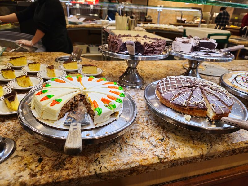 A Dessert Section With a Standout Chocolate Cake A Dessert Section With a Standout Chocolate Cake