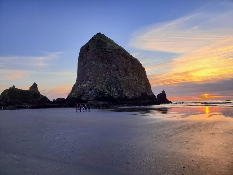 A Monolith Rising From The Cannon Beach Shoreline