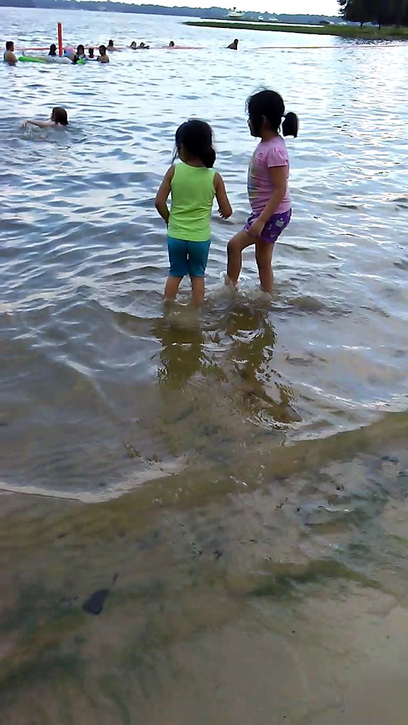 A Roped-Off Swim Area Made for Little Ones