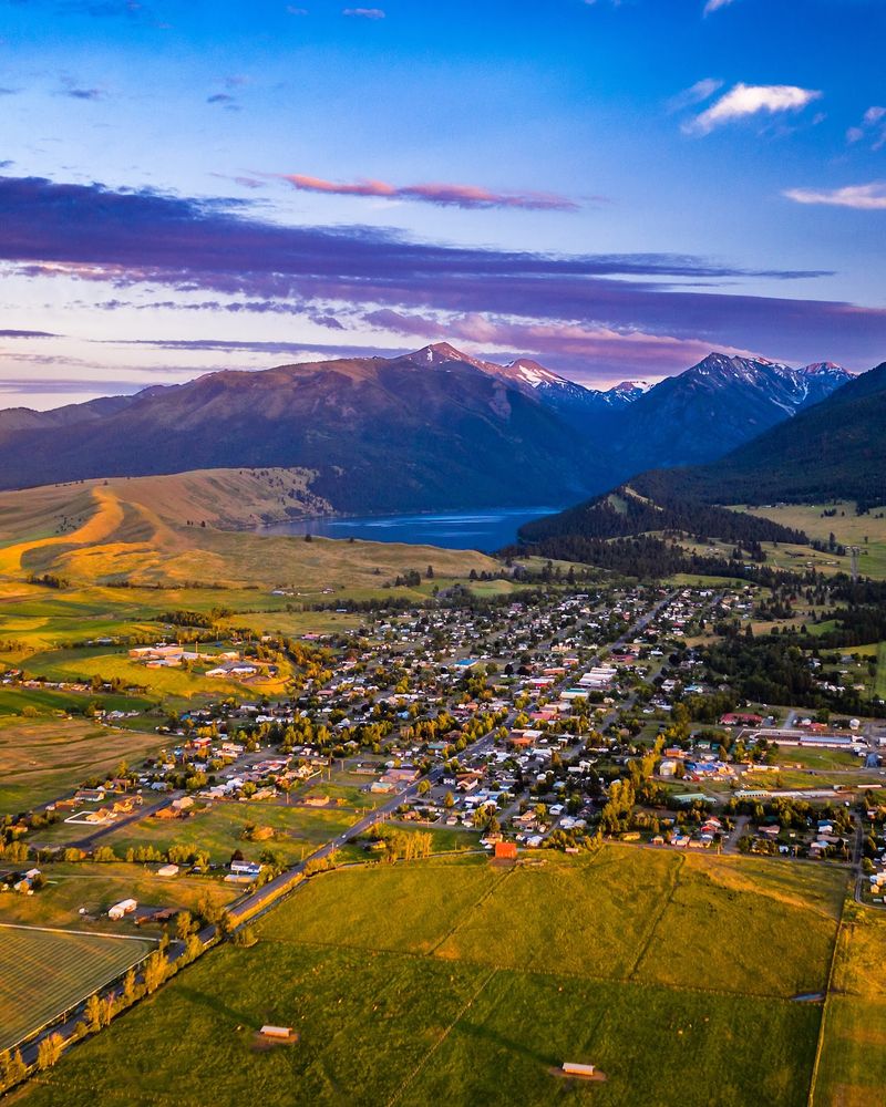A Small City With a Big Mountain Backdrop A Small City With a Big Mountain Backdrop