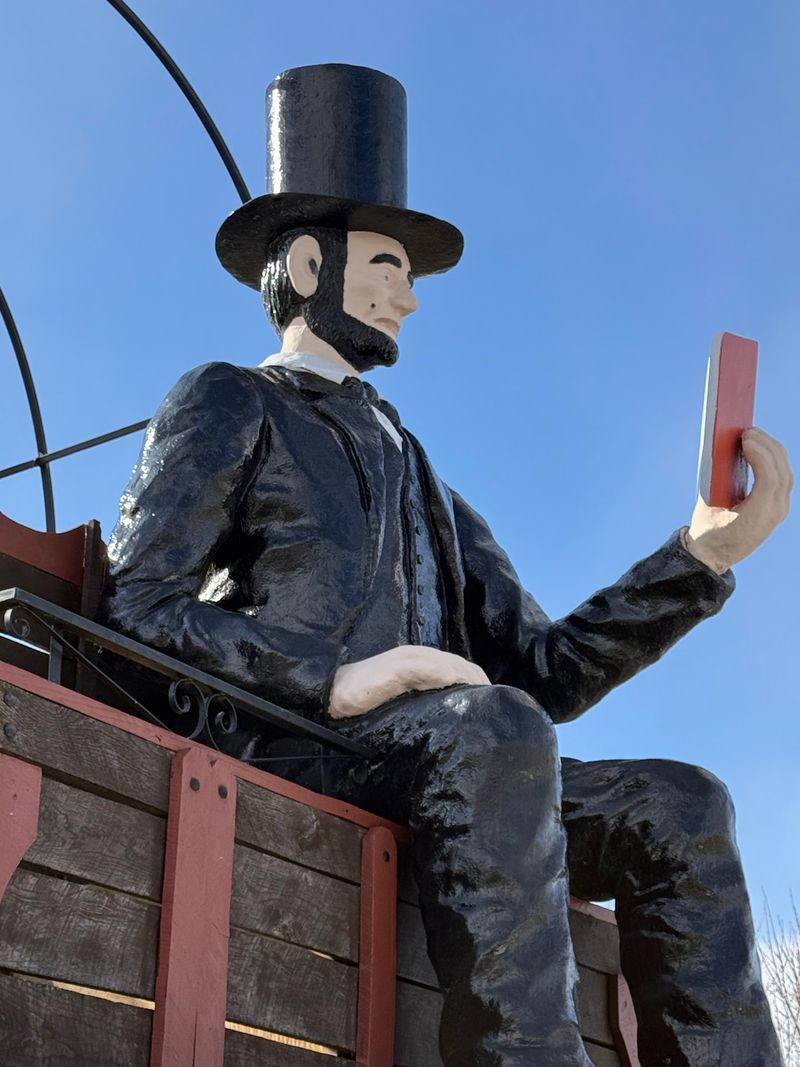Abraham Lincoln Riding Shotgun on a Record-Breaking Wagon Abraham Lincoln Riding Shotgun on a Record-Breaking Wagon