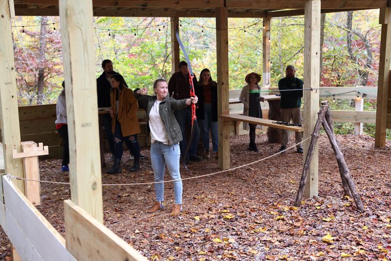 Axe Throwing and Archery in the Woods