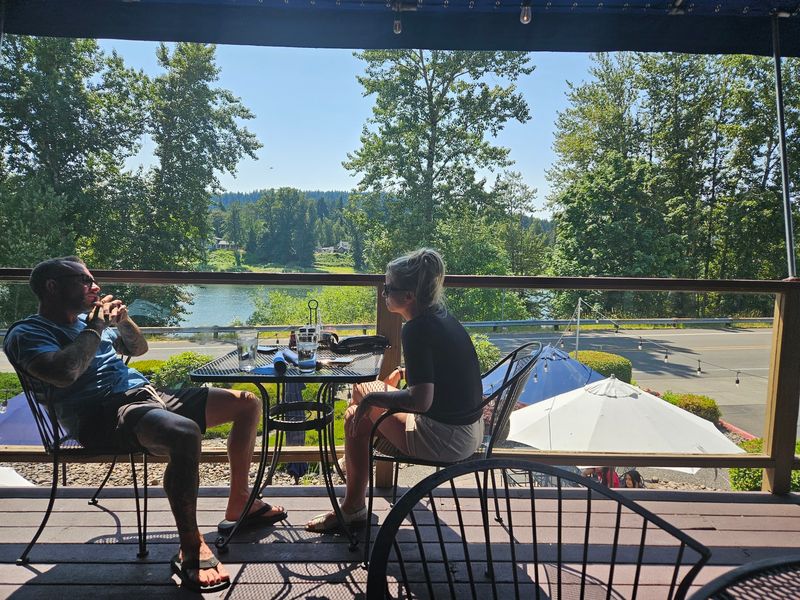 Breakfast With a River Backdrop