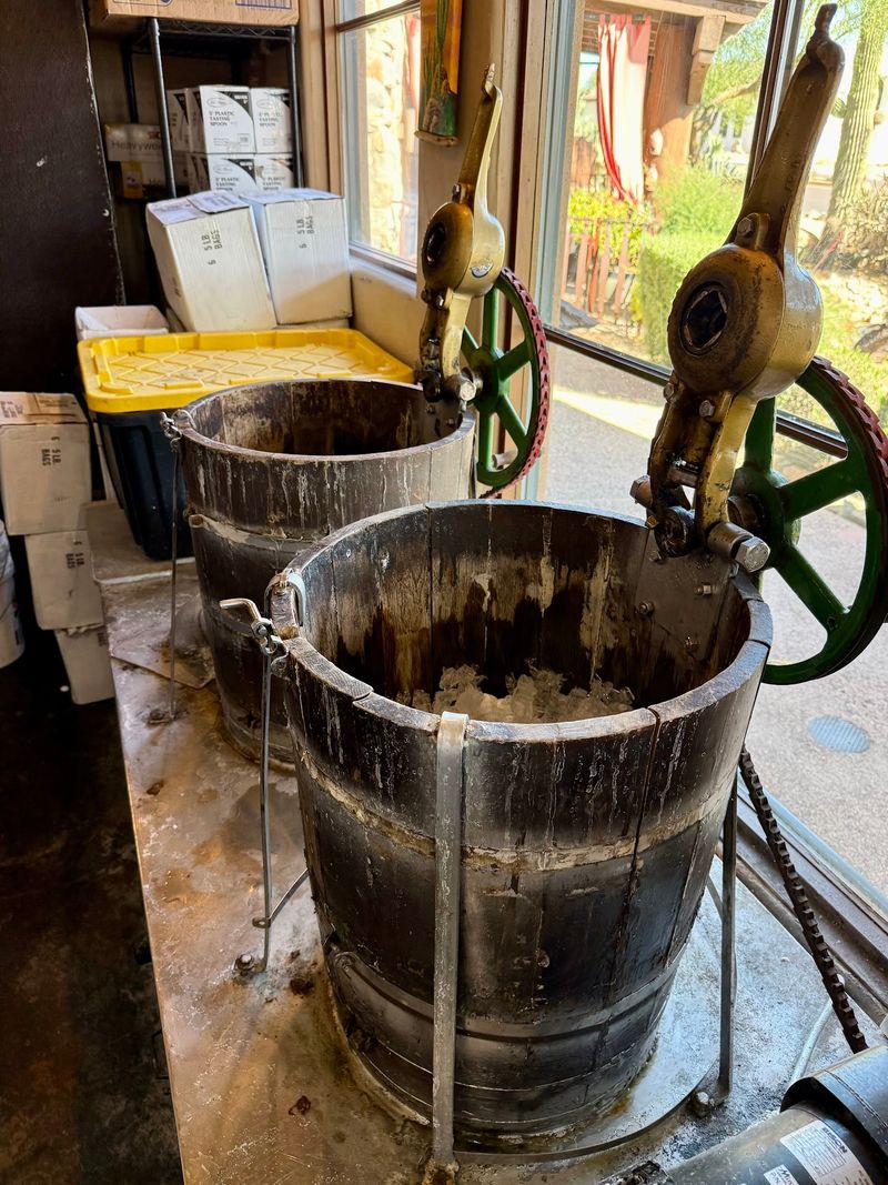 Churning Ice Cream Right in the Window