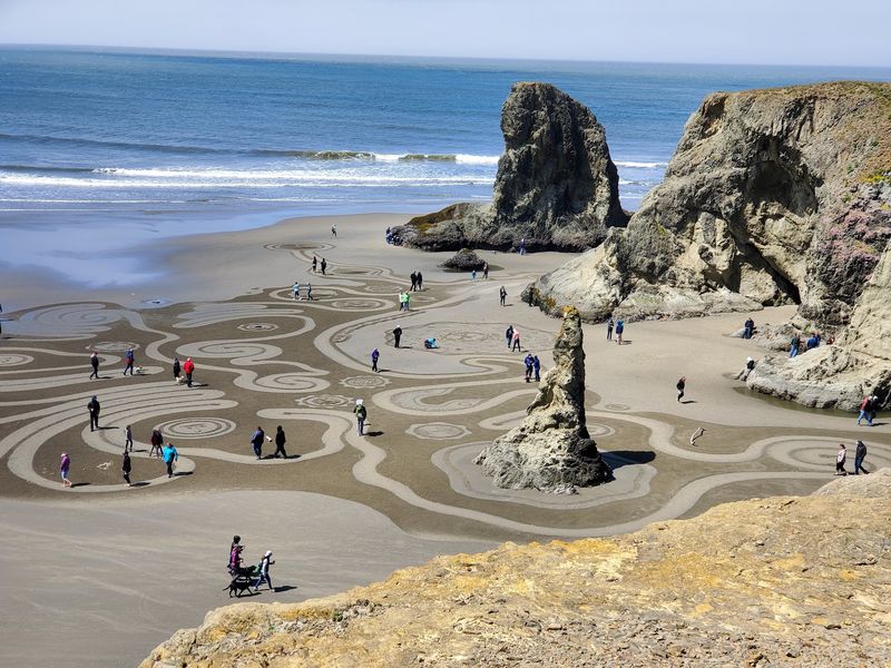 Circles in the Sand Labyrinth Art Circles in the Sand Labyrinth Art