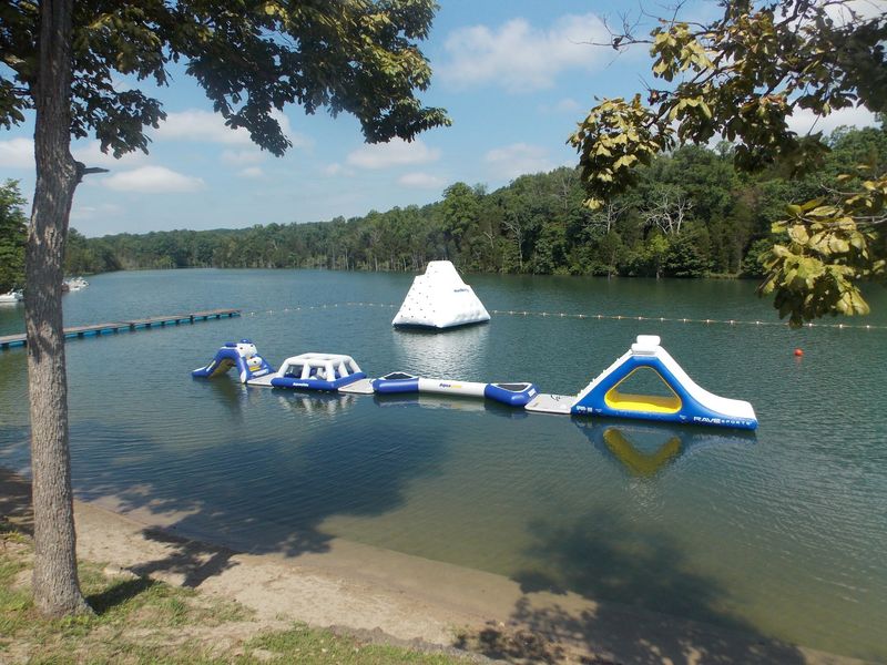 Floating Inflatables and the Beach Scene Floating Inflatables and the Beach Scene