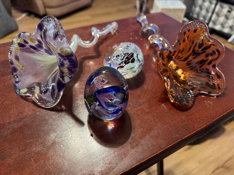Flowers, Paperweights, and Practical Glasses
