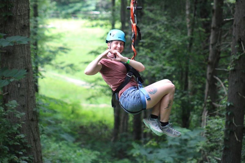 Flying High on the Zip Lines Flying High on the Zip Lines