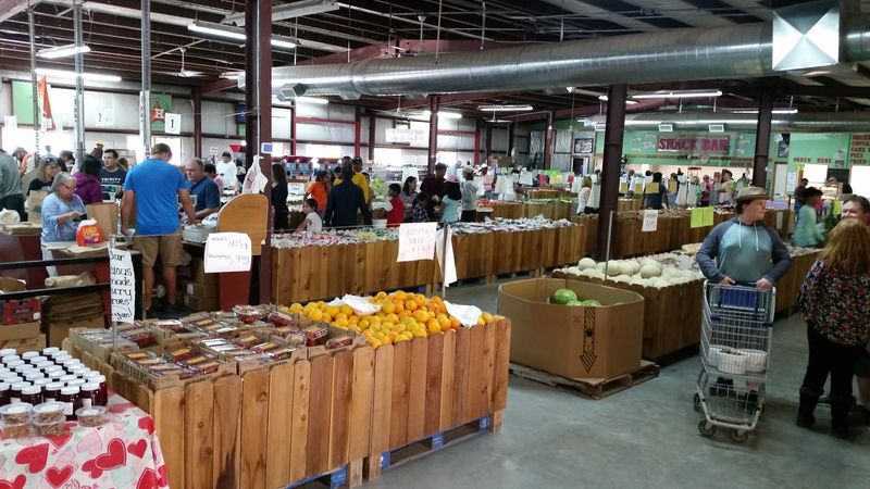 Fresh Produce Piled High in the Market