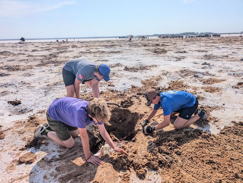 Great Salt Plains and digging for crystals Great Salt Plains and digging for crystals