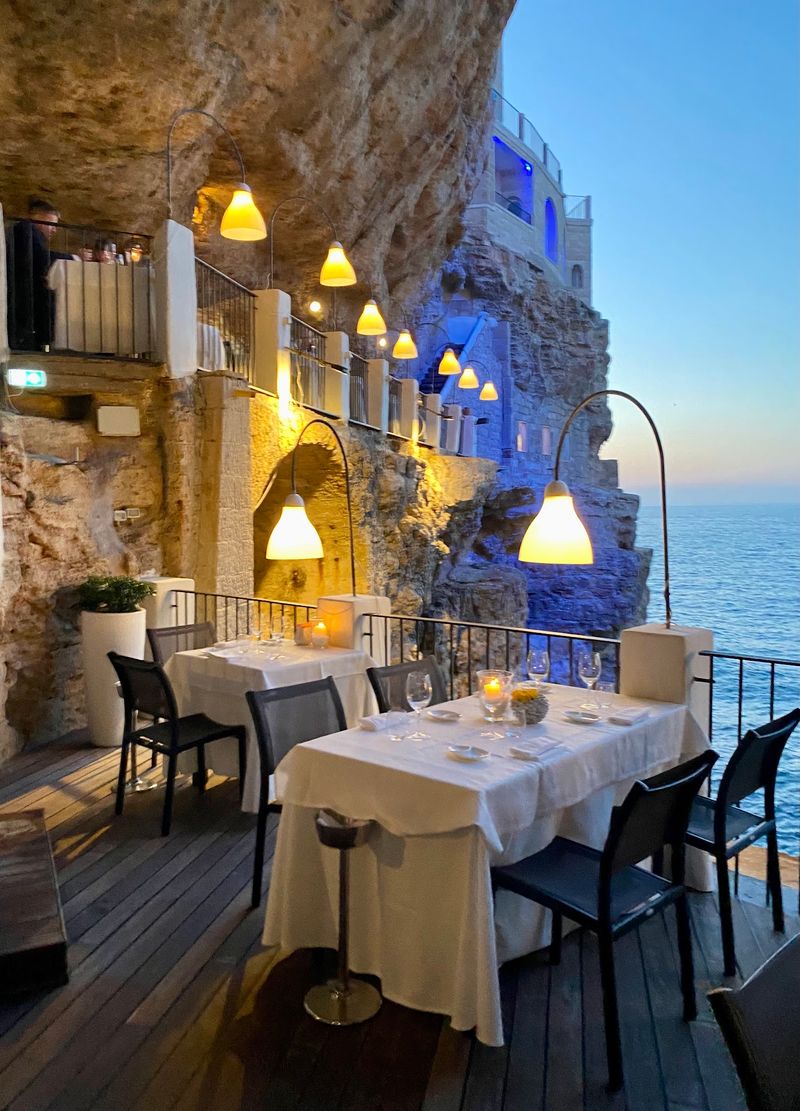 Grotta Palazzese, Polignano a Mare, Italy Grotta Palazzese, Polignano a Mare, Italy
