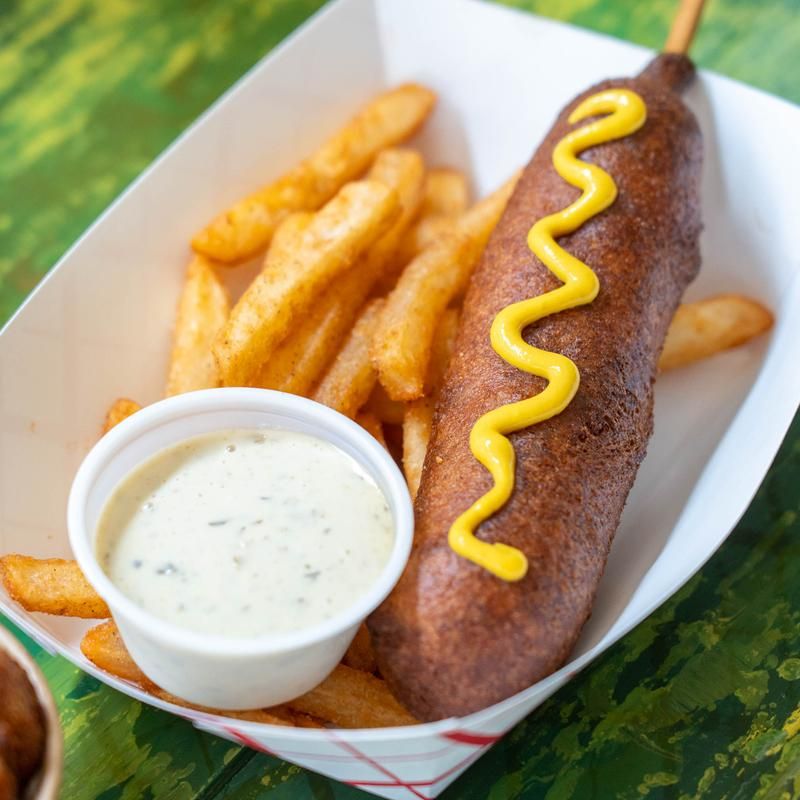 Hand-Battered Corn Dogs Made to Order Hand-Battered Corn Dogs Made to Order