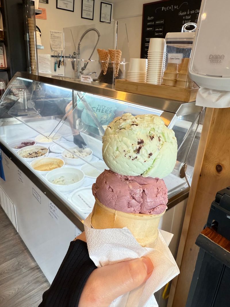 Homemade Ice Cream Churned From Farm Milk Homemade Ice Cream Churned From Farm Milk