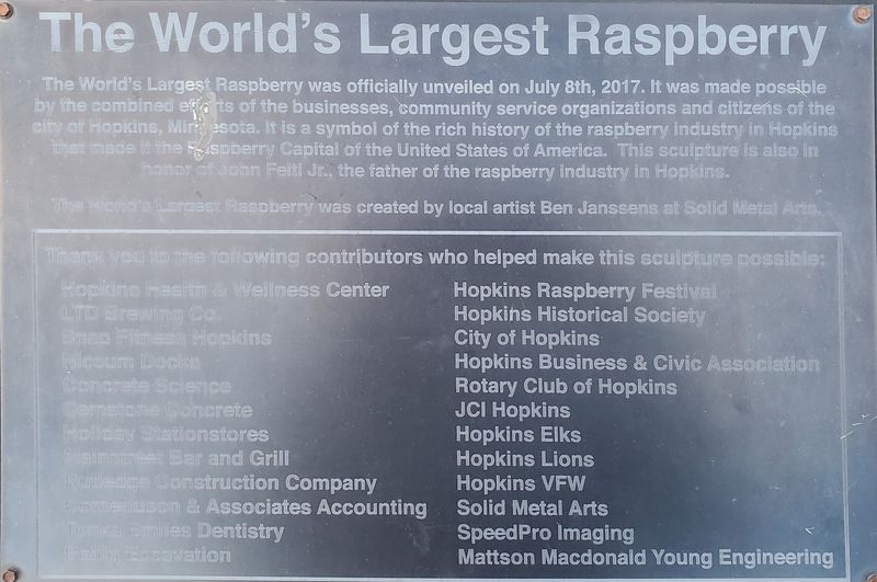 Honoring the Father of the Raspberry Industry