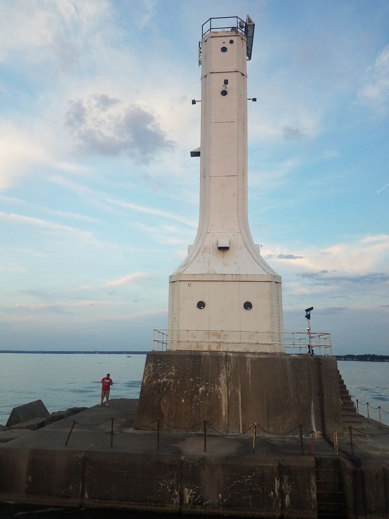Huron Pier and the Lighthouse at the End of the Walk Huron Pier and the Lighthouse at the End of the Walk