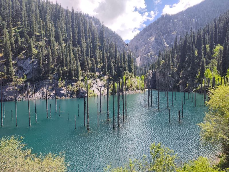 Kaindy Lake, Almaty Region, Kazakhstan