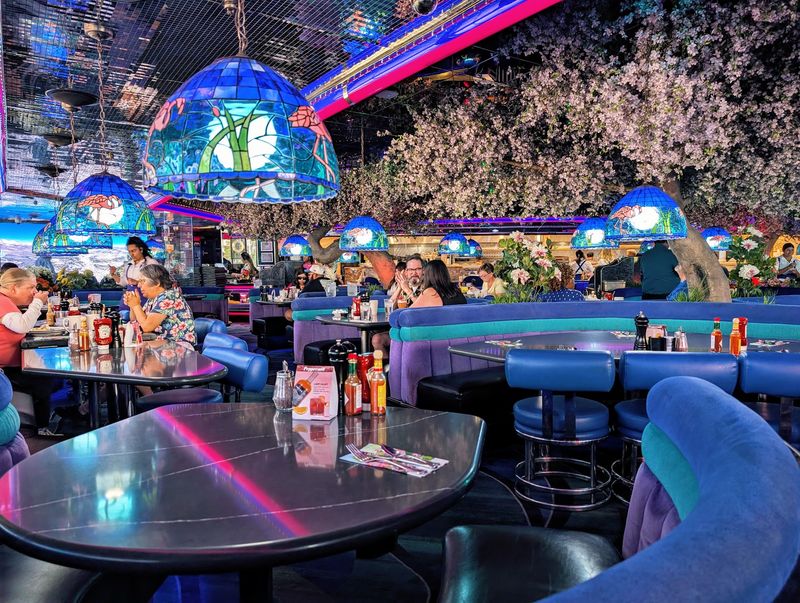 Neon Lights and Mosaic Lamps Everywhere You Look Neon Lights and Mosaic Lamps Everywhere You Look