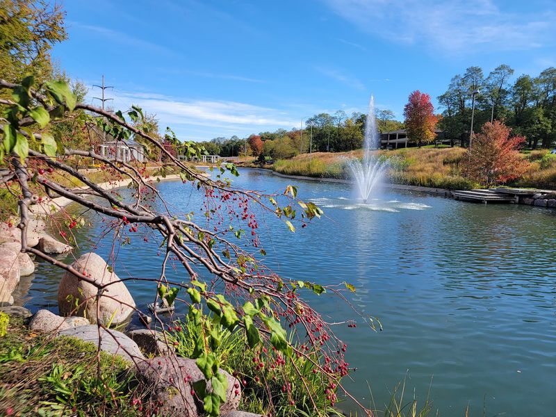 Outdoor Rose Gardens and Landscaped Grounds Along the River