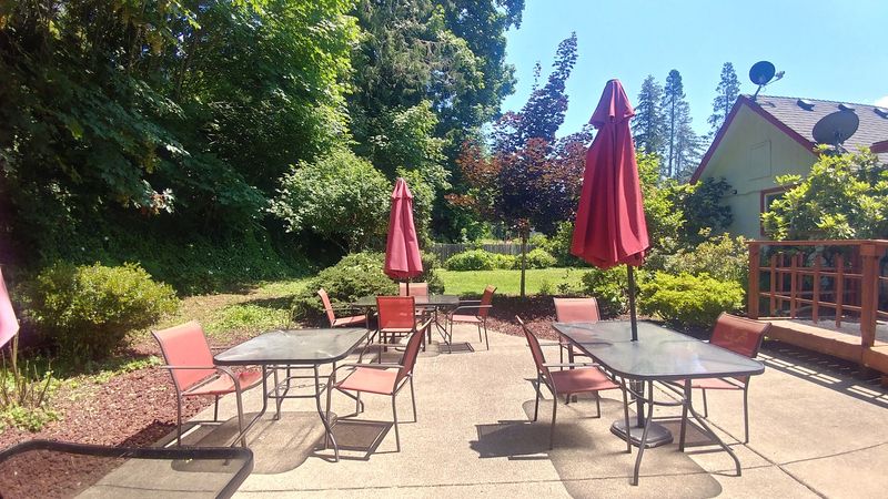 Outdoor Seating With a River View Outdoor Seating With a River View