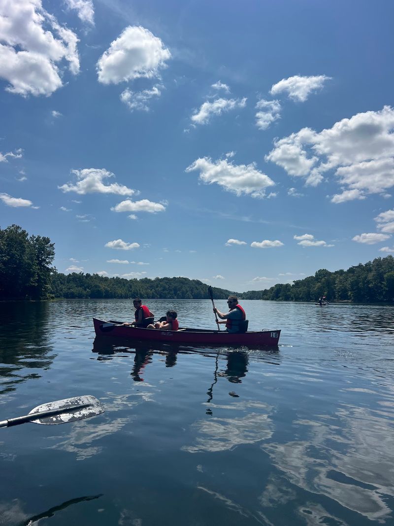 Paddling Across Calm, Quiet Water Paddling Across Calm, Quiet Water