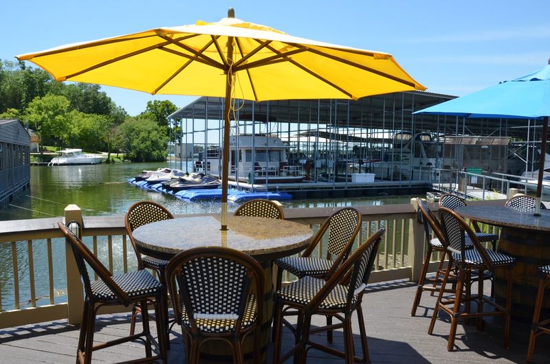 Patio Seating Right on the Water