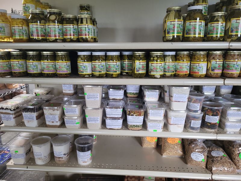 Pickled Goods and Pantry Staples on the Shelves Pickled Goods and Pantry Staples on the Shelves