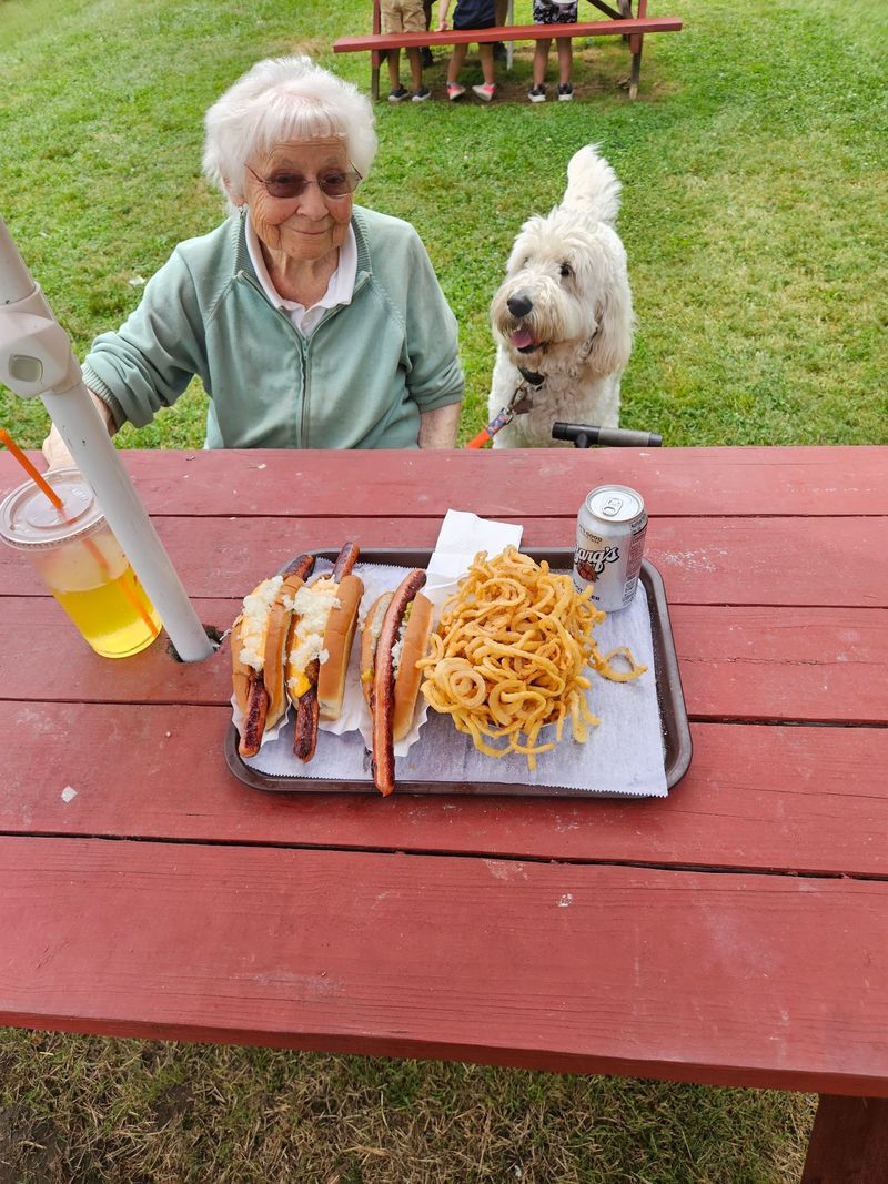 Picnic Tables, Shade, And Friendly Critters Picnic Tables, Shade, And Friendly Critters