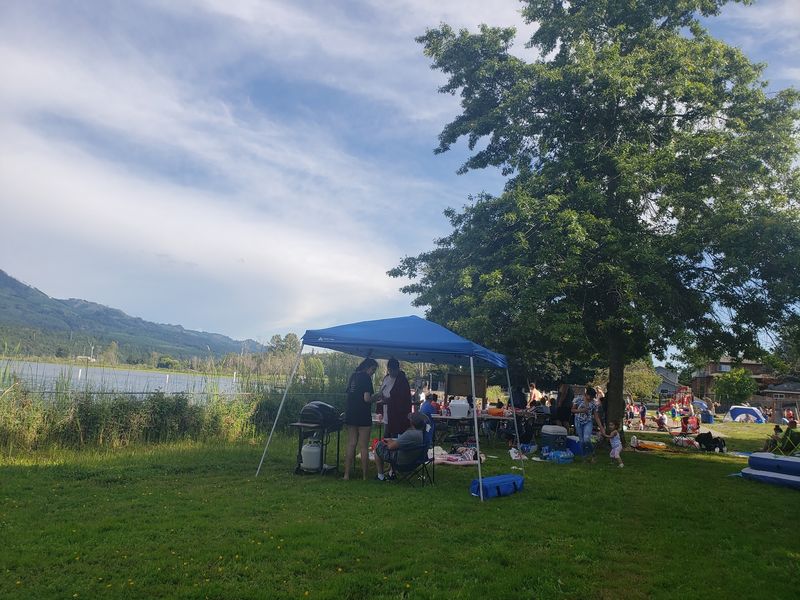 Picnic Tables and a Welcome Patch of Shade