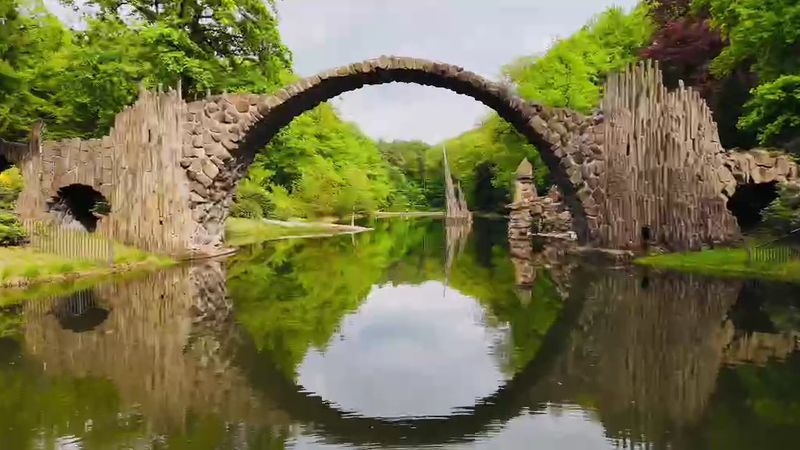 Rakotzbrücke, Kromlau, Saxony, Germany Rakotzbrücke, Kromlau, Saxony, Germany