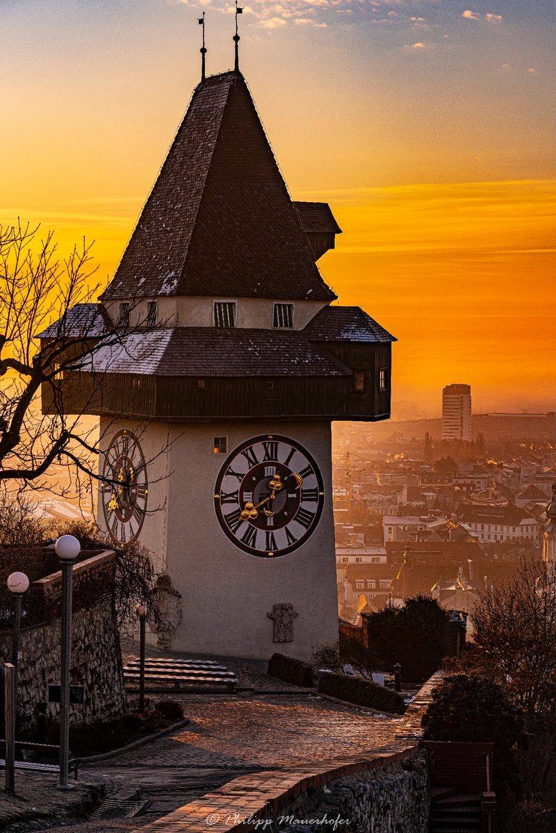 Schlossberg Uhrturm, Graz, Austria
