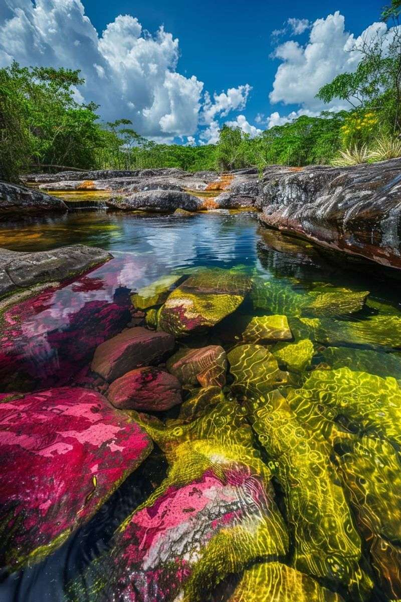 See the Rainbow River of Cano Cristales, Colombia See the Rainbow River of Cano Cristales, Colombia