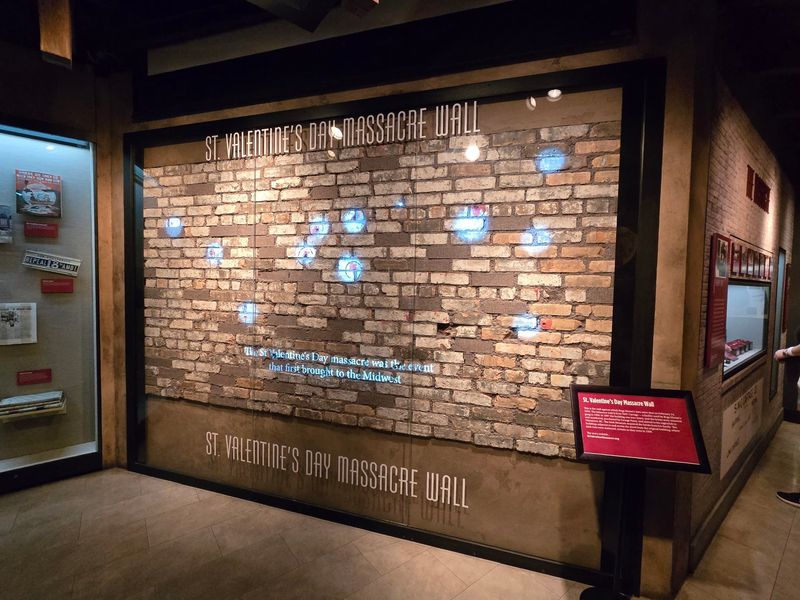 St. Valentine's Day Massacre Wall at The Mob Museum, Las Vegas, Nevada