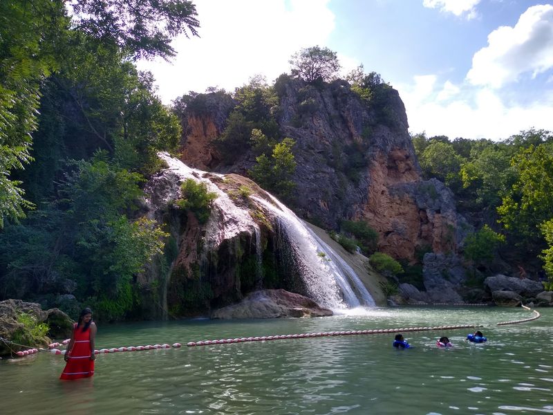 Swimming Below the Falls