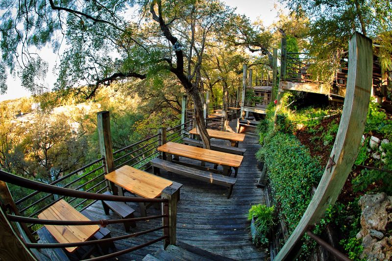 Tables That Hang Over the Guadalupe River Tables That Hang Over the Guadalupe River