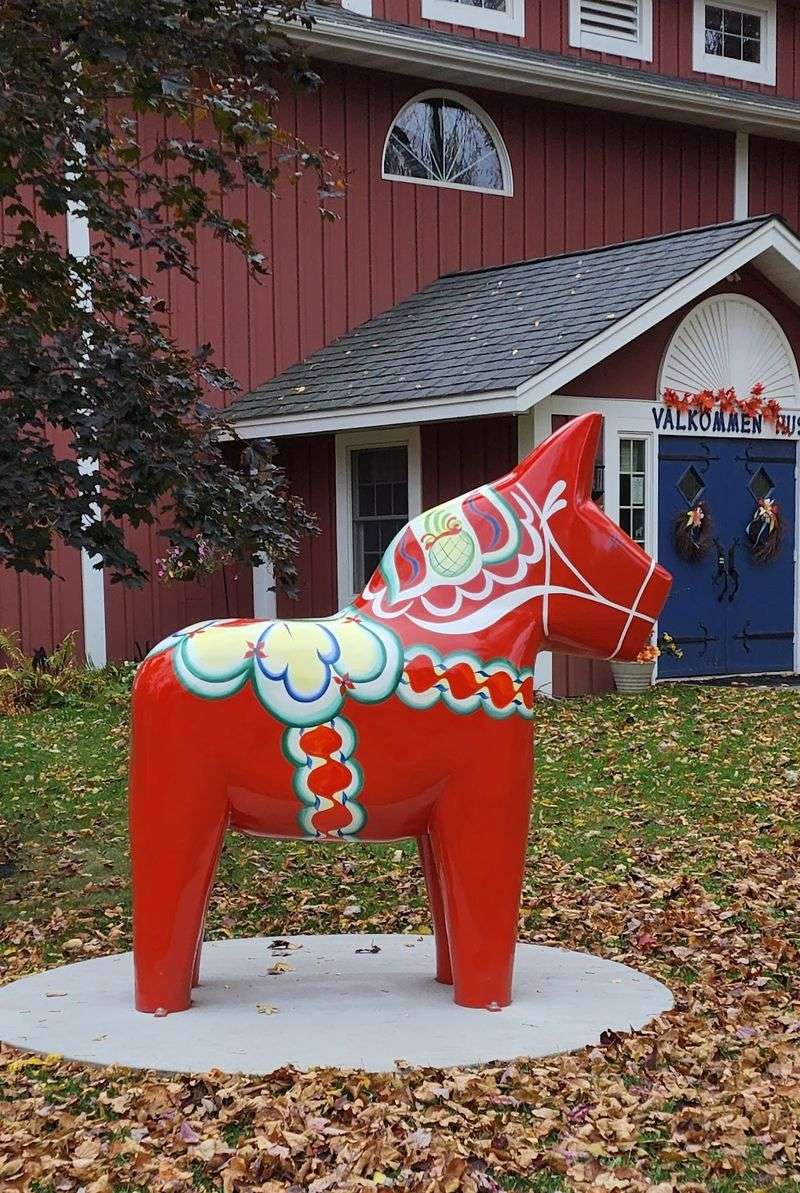 The Colorful Dala Horses Outside The Colorful Dala Horses Outside
