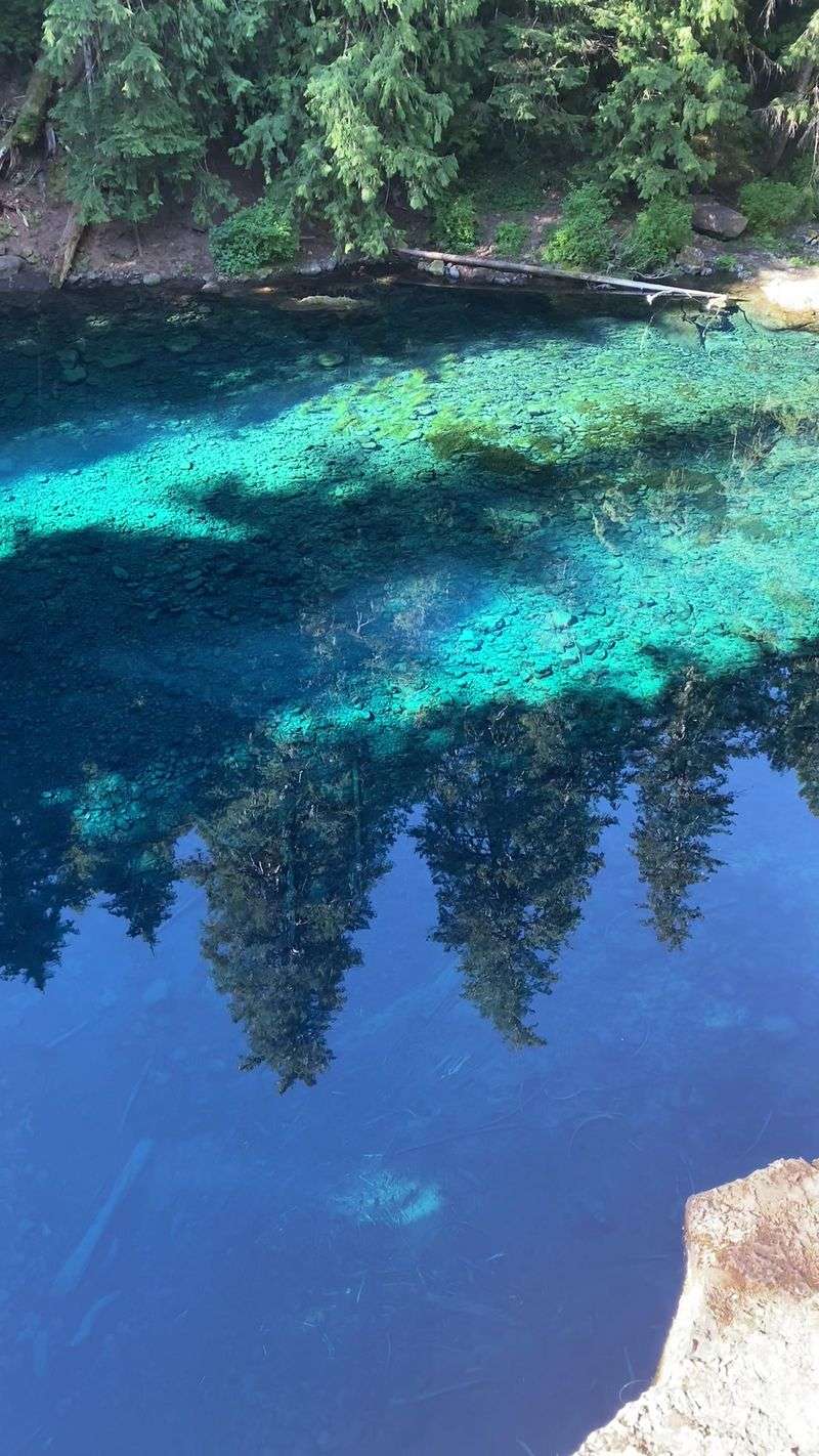 The Moment the Blue Pool Comes Into View The Moment the Blue Pool Comes Into View