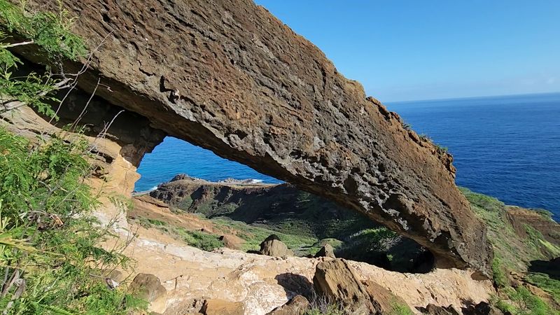 The Natural Arch Up Close and the Scramble to Reach It The Natural Arch Up Close and the Scramble to Reach It